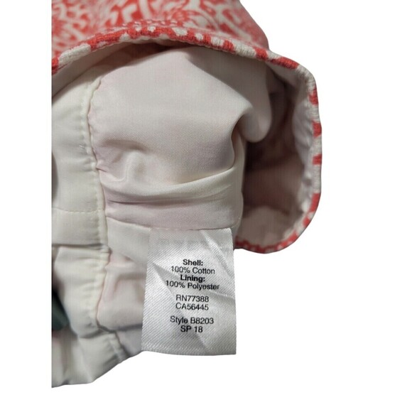 J. Crew Coral White Pencil Skirt Knee Length Slit in Back Lined Zips Sz 4 - Picture 8 of 10